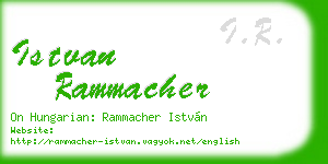 istvan rammacher business card